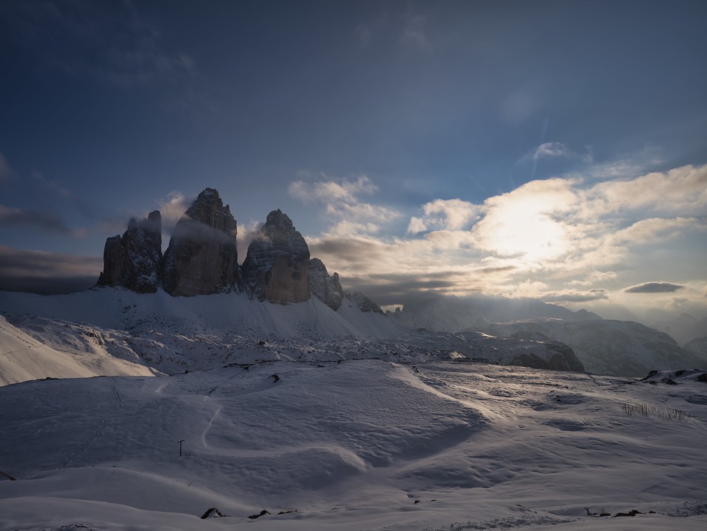 Sunset over Tre Cime di Lavaredo, Dolomites